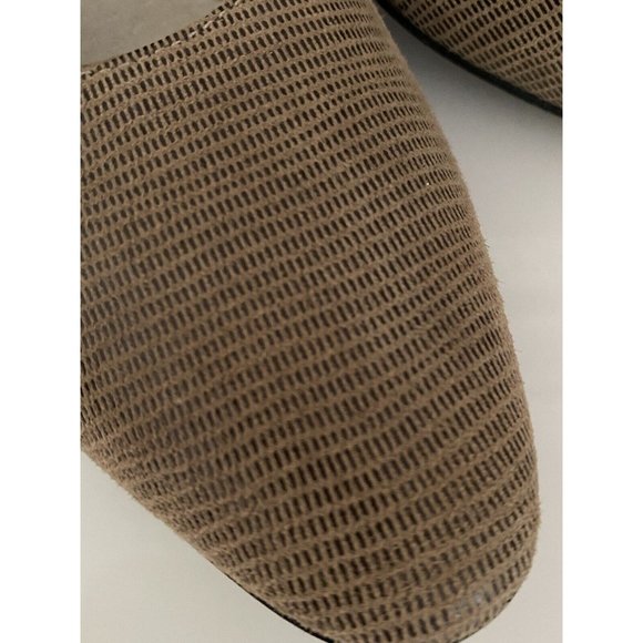 Vintage Vaneli Womens Tan Mini Lizard‎ Print Suede Heels Slip Foam Pad Insole 8S - Picture 7 of 12